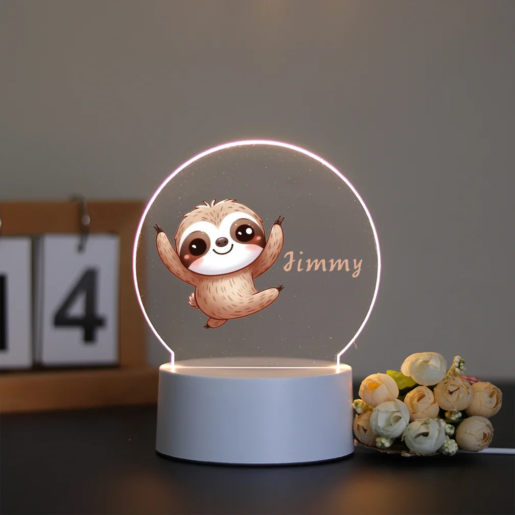 Heißer Personalisieren Benutzerdefinierte Zoon Name USB Atmosphäre Tisch Lampe Zimmer Dekor Für Jungen Geburtstag USB Umgebungs Schreibtisch Lampe Mit Touch-Taste
