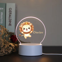 Heißer Personalisieren Benutzerdefinierte Zoon Name USB Atmosphäre Tisch Lampe Zimmer Dekor Für Jungen Geburtstag USB Umgebungs Schreibtisch Lampe Mit Touch-Taste