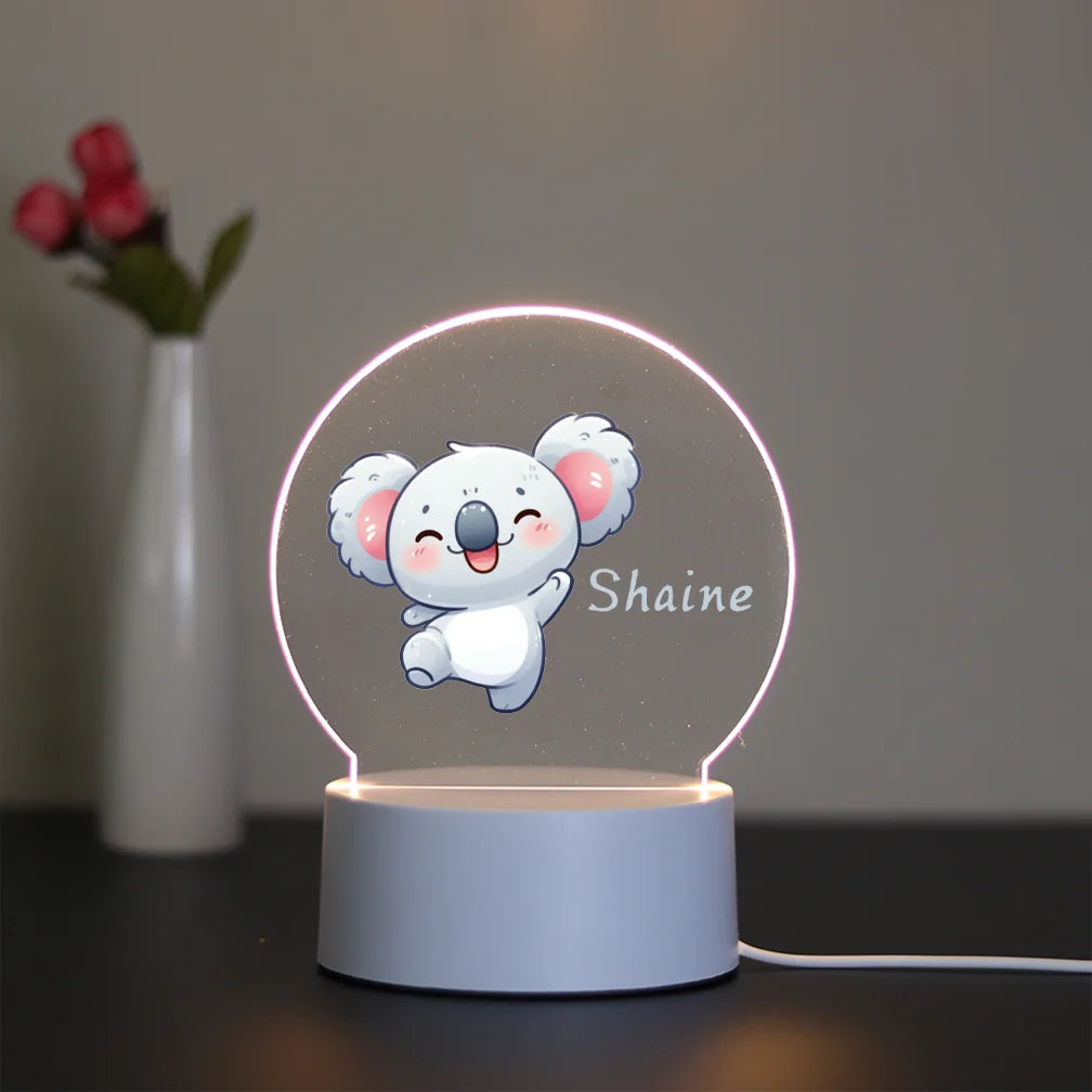 Heißer Personalisieren Benutzerdefinierte Zoon Name USB Atmosphäre Tisch Lampe Zimmer Dekor Für Jungen Geburtstag USB Umgebungs Schreibtisch Lampe Mit Touch-Taste