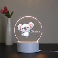 Heißer Personalisieren Benutzerdefinierte Zoon Name USB Atmosphäre Tisch Lampe Zimmer Dekor Für Jungen Geburtstag USB Umgebungs Schreibtisch Lampe Mit Touch-Taste