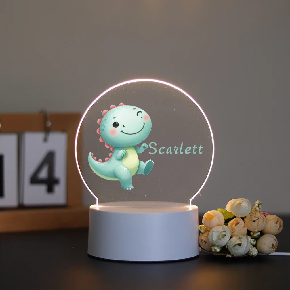Heißer Personalisieren Benutzerdefinierte Zoon Name USB Atmosphäre Tisch Lampe Zimmer Dekor Für Jungen Geburtstag USB Umgebungs Schreibtisch Lampe Mit Touch-Taste