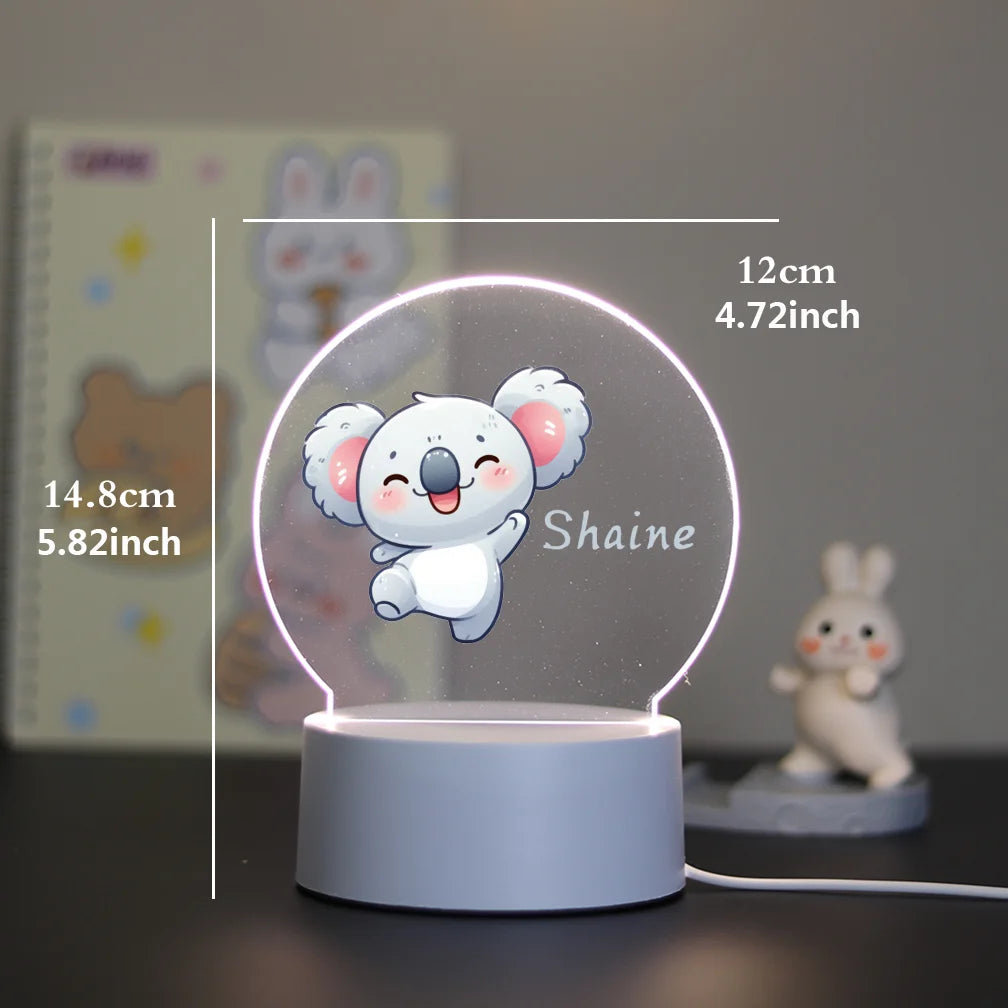 Heißer Personalisieren Benutzerdefinierte Zoon Name USB Atmosphäre Tisch Lampe Zimmer Dekor Für Jungen Geburtstag USB Umgebungs Schreibtisch Lampe Mit Touch-Taste