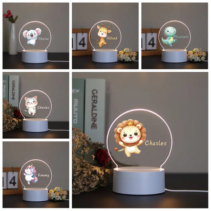 Heißer Personalisieren Benutzerdefinierte Zoon Name USB Atmosphäre Tisch Lampe Zimmer Dekor Für Jungen Geburtstag USB Umgebungs Schreibtisch Lampe Mit Touch-Taste
