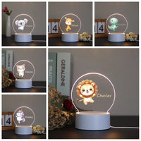 Heißer Personalisieren Benutzerdefinierte Zoon Name USB Atmosphäre Tisch Lampe Zimmer Dekor Für Jungen Geburtstag USB Umgebungs Schreibtisch Lampe Mit Touch-Taste