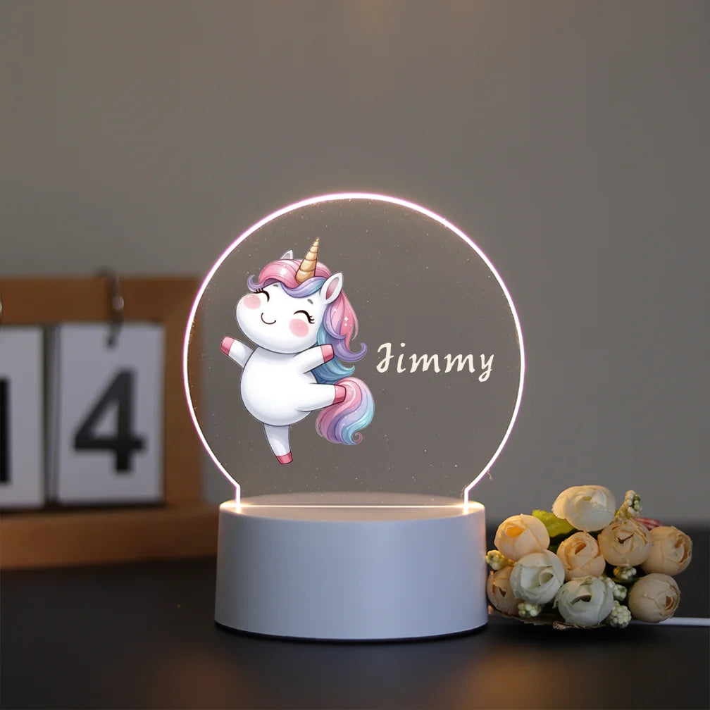 Heißer Personalisieren Benutzerdefinierte Zoon Name USB Atmosphäre Tisch Lampe Zimmer Dekor Für Jungen Geburtstag USB Umgebungs Schreibtisch Lampe Mit Touch-Taste