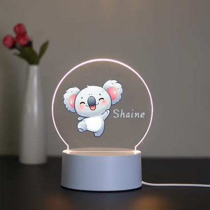 Heißer Personalisieren Benutzerdefinierte Zoon Name USB Atmosphäre Tisch Lampe Zimmer Dekor Für Jungen Geburtstag USB Umgebungs Schreibtisch Lampe Mit Touch-Taste