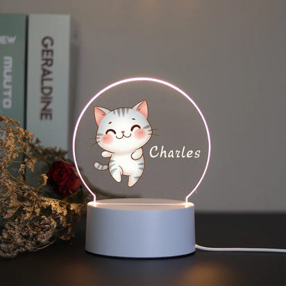 Heißer Personalisieren Benutzerdefinierte Zoon Name USB Atmosphäre Tisch Lampe Zimmer Dekor Für Jungen Geburtstag USB Umgebungs Schreibtisch Lampe Mit Touch-Taste